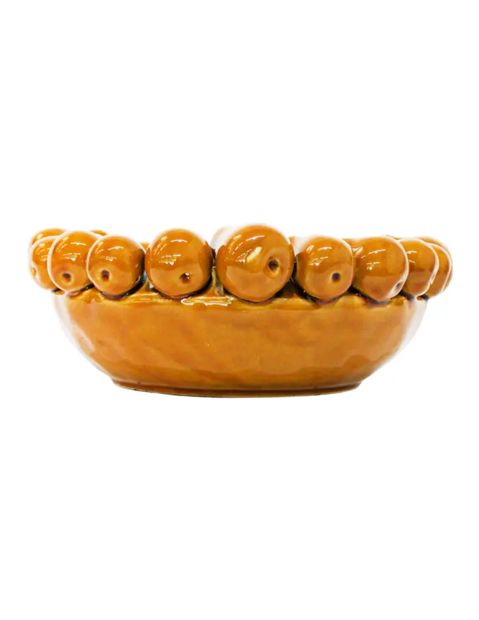 Frutero de porcelana  peras amarillas en la orilla de 32.5x32.5x13cm - Image 2