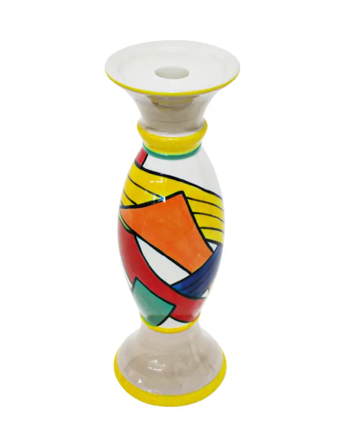 Candelabro de porcelana con dibujos de colores de 10.5x10.5x30cm - Image 2