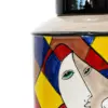Bombonera con tapa de porcelana diseñó rostro de mujeres de 15.7x15.7x28cm - Image 3