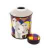 Bombonera con tapa de porcelana diseño rostro de mujeres de 15.3x15.3x23.5cm - Image 2