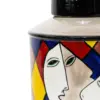 Bombonera con tapa de porcelana diseño rostro de mujeres de 15.3x15.3x23.5cm - Image 3