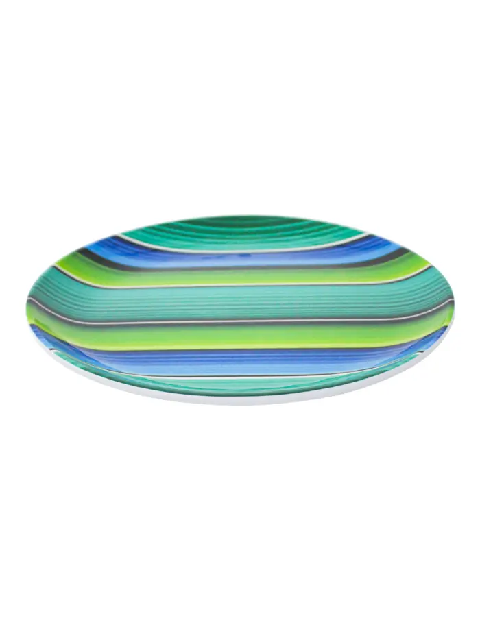Plato de melamina en tonos azules y verde de 22.9x22.9x2cm - Image 2