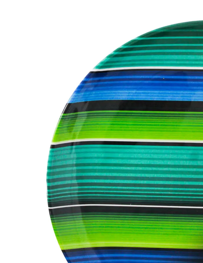 Plato de melamina en tonos azules y verde de 22.9x22.9x2cm - Image 3