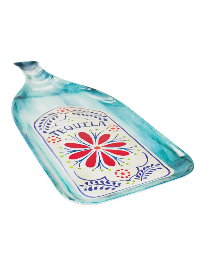 Plato de melamina azul diseño botella de tequila de51x22x2.7cm - Image 2