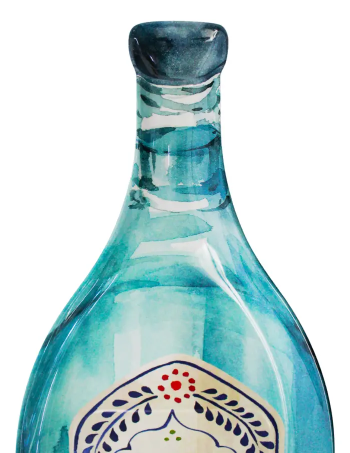 Plato de melamina azul diseño botella de tequila de51x22x2.7cm - Image 3