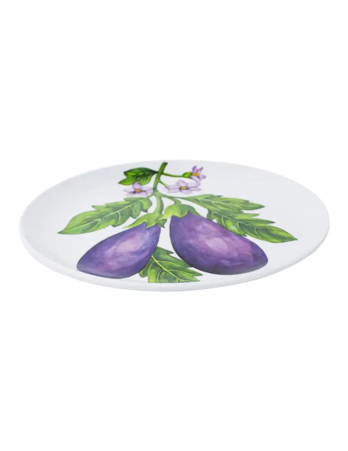 Plato de melamina estampado berenjena de 27.6x27.6x2.2cm - Image 2
