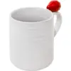 Taza de porcelana blanca con fresa de 12.8x9.6x11.6cm - Image 2