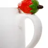 Taza de porcelana blanca con fresa de 12.8x9.6x11.6cm - Image 3