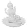 Shiva con candelabro de resina blanco de 20.5x20.5x18cm - Image 2