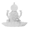 Shiva con candelabro de resina blanco de 20.5x20.5x18cm - Image 3