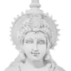 Shiva con candelabro de resina blanco de 20.5x20.5x18cm - Image 4