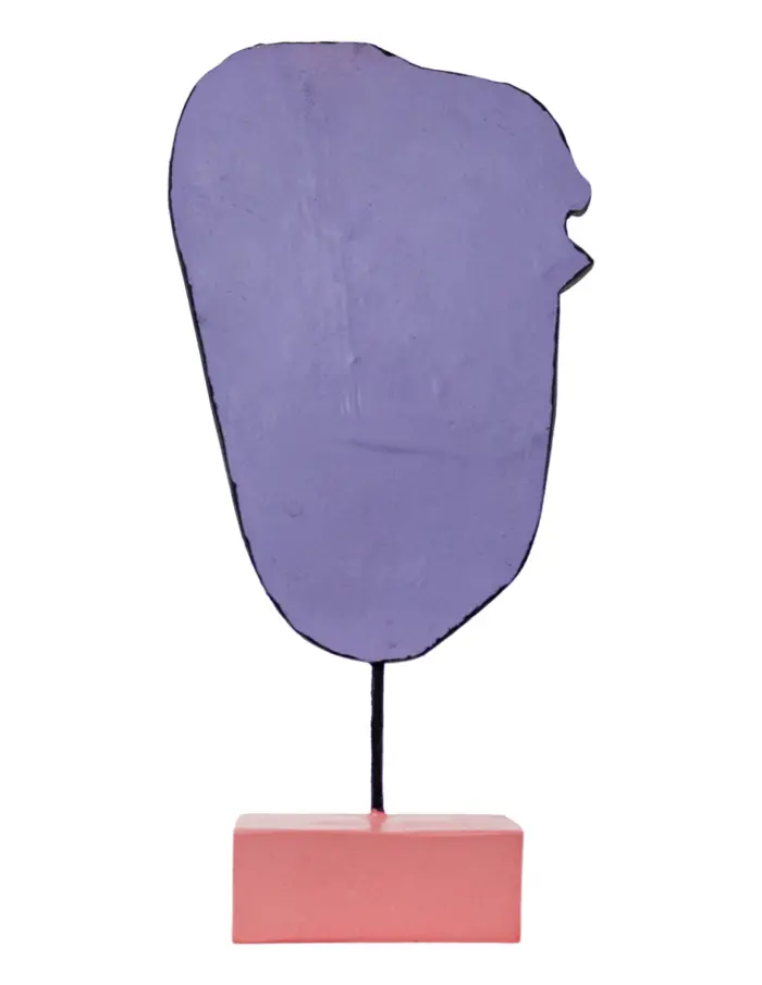Escultura de rostro de mujer abstracto de resina de 18x7x37cm - Image 3