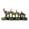 Candelabro de elefantes de resina de 24x8.5x11.5cm - Image 3