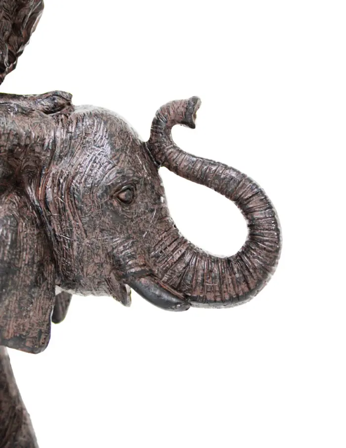 Elefante con animales cargando de resina de 22.5x10x30cm - Image 4