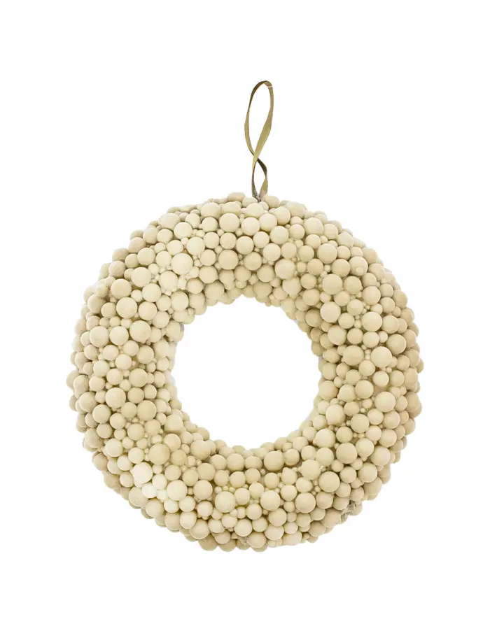 Corona con pompones beige - Image 2