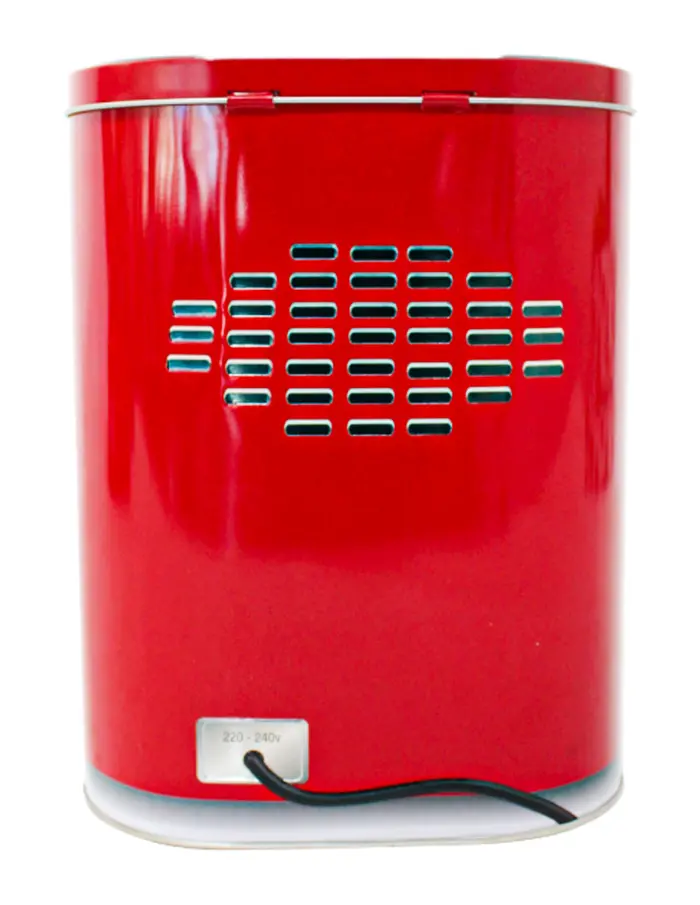Caja de lámina c/tapa diseño Máquina de Café roja de 17.2x10.2x22.3cm - Image 3