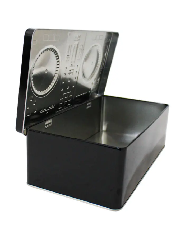 Caja de lámina negra diseño control de TV de 29x10x7cm - Image 4