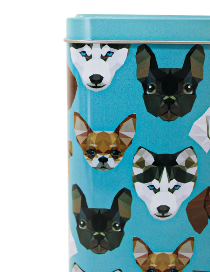 Caja de lámina diseño Perros de 17x9x24cm - Image 5