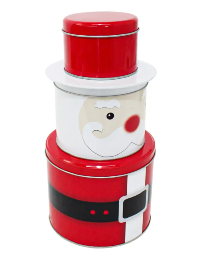 Caja de lámina diseño santa con 3 compartimientos de 13.4x25.6cm - Image 2