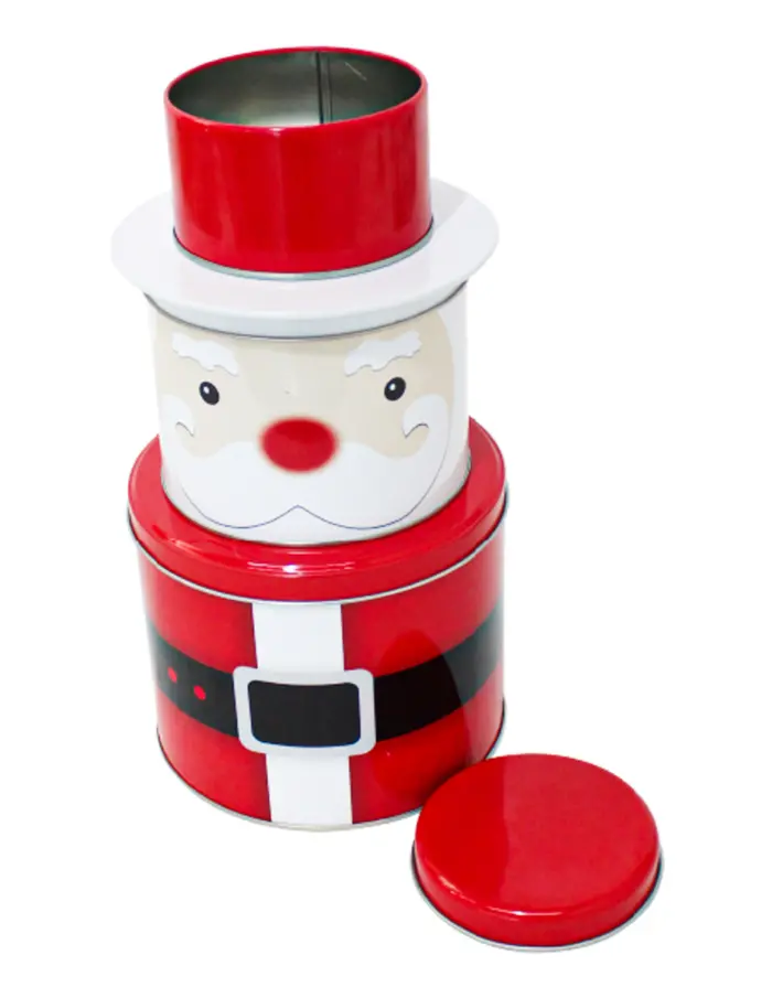 Caja de lámina diseño santa con 3 compartimientos de 13.4x25.6cm - Image 4