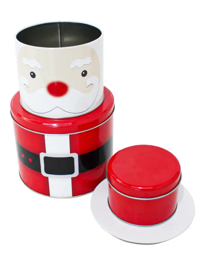 Caja de lámina diseño santa con 3 compartimientos de 13.4x25.6cm - Image 5