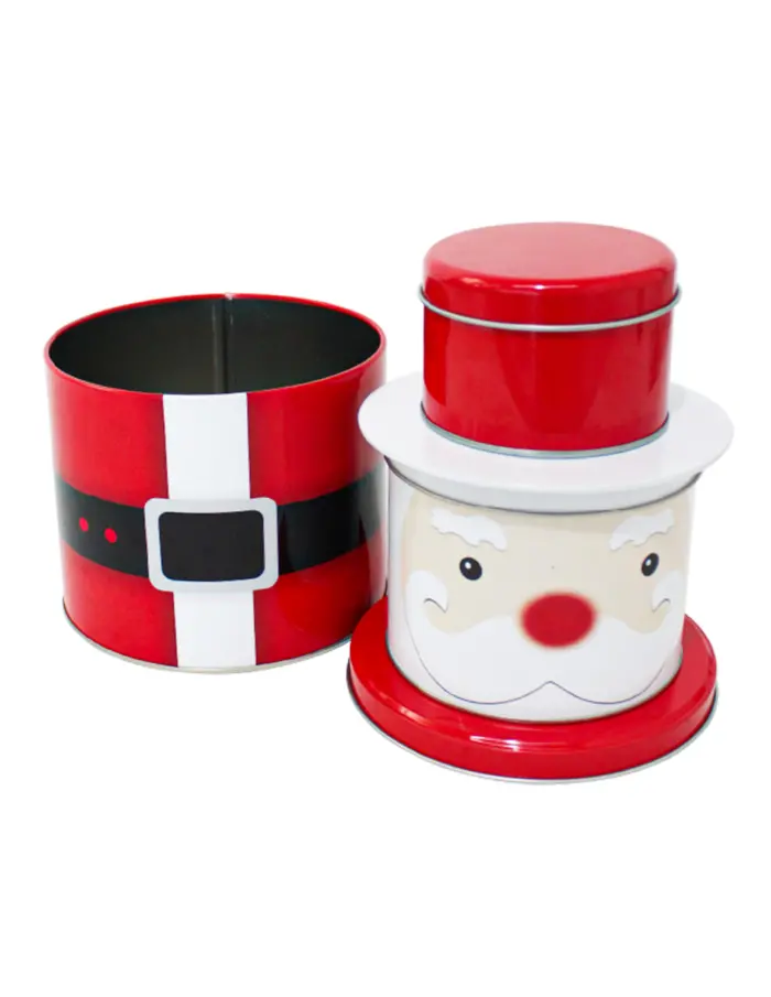 Caja de lámina diseño santa con 3 compartimientos de 13.4x25.6cm - Image 6