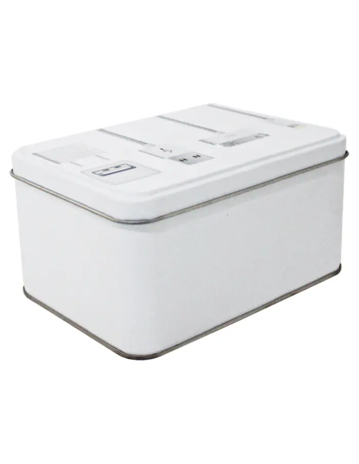 Caja de lámina blanca diseño cargadores para teléfono móvil de 14.1x10.1x7.3cm - Image 4
