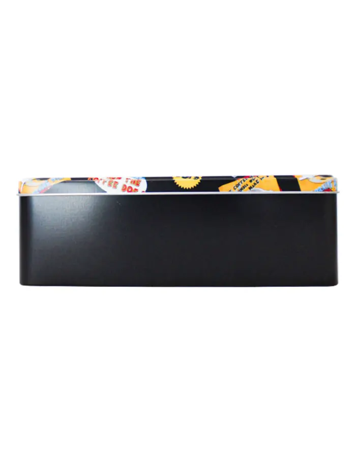 Caja de lámina rectangular diseño textos de café de 20x13x6.8cm - Image 3