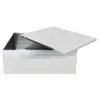 Caja de lámina rectangular plateada diseño rayas de 24x19.3x8.8cm - Image 3