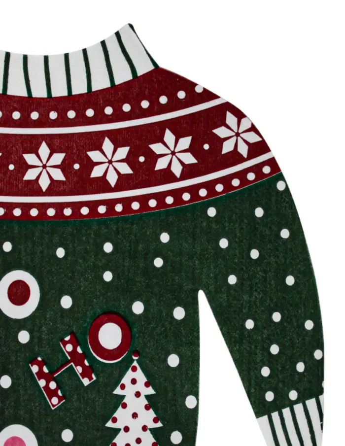 Paquete de servilletas con 12 piezas diseño suéter santa HO HO de 33x31.3x0.1cm - Image 2