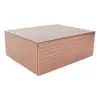 Juego de 2 cajas rectangulares de lamina diseño cadenas cobre de 17/6.4x24/22x8.8x6.4cm - Image 3