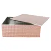 Juego de 2 cajas rectangulares de lamina diseño cadenas cobre de 17/6.4x24/22x8.8x6.4cm - Image 4