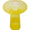 Florero de vidrio diseño hongo amarillo de 12.5x9cm - Image 2