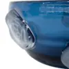 Bowl de vidrio azul con detalles vicelados de 26x26x11cm - Image 3