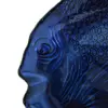 Platon de cristal diseño pescado azul marino de 37x30cm - Image 3