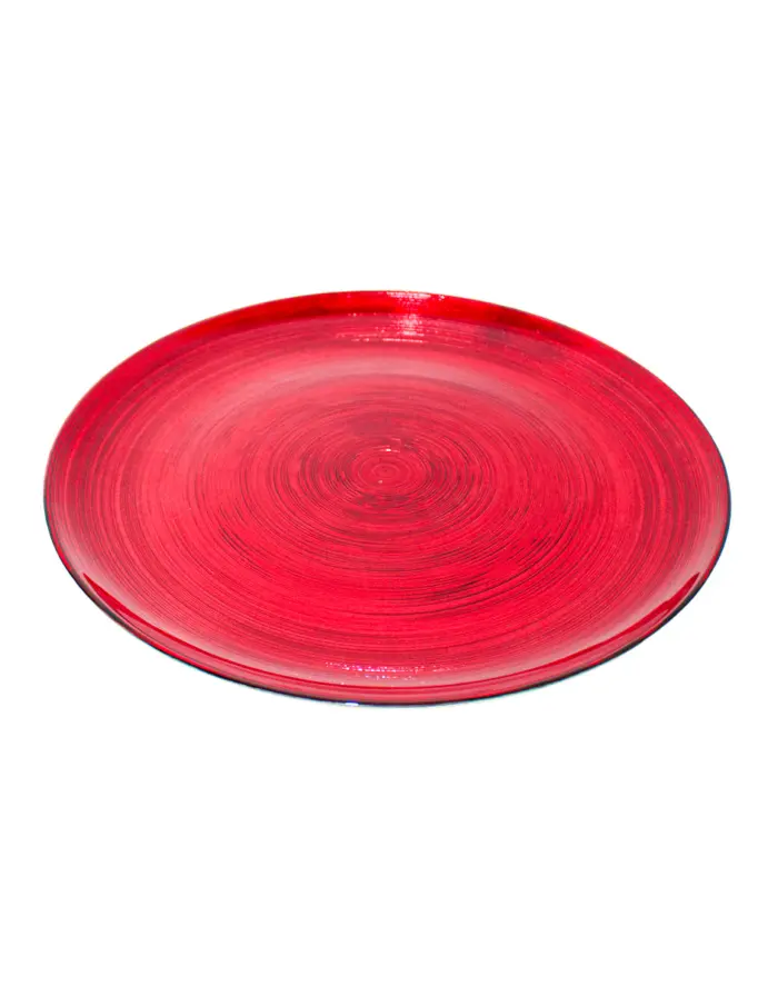 Plato de presentación de cristal rojo brillloso de 32cm - Image 2