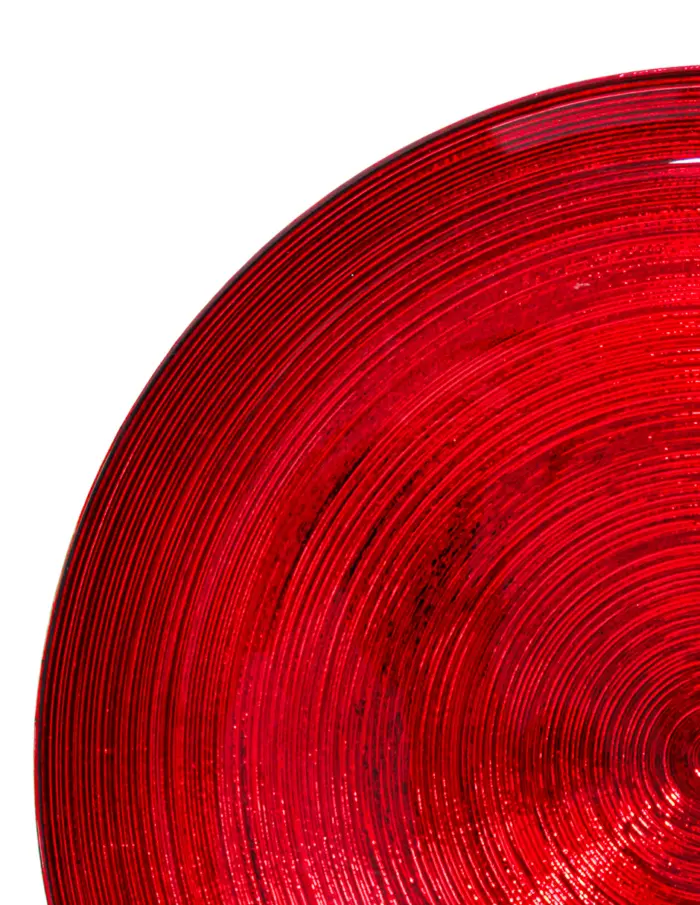 Plato de presentación de cristal rojo brillloso de 32cm - Image 3