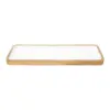 Charola rectangular de madera con metal blanca de 50x16x3cm - Image 2