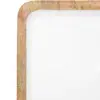 Charola rectangular de madera con metal blanca de 50x16x3cm - Image 3