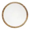 Bowl de madera con metal blanco de 30x30x11cm - Image 2