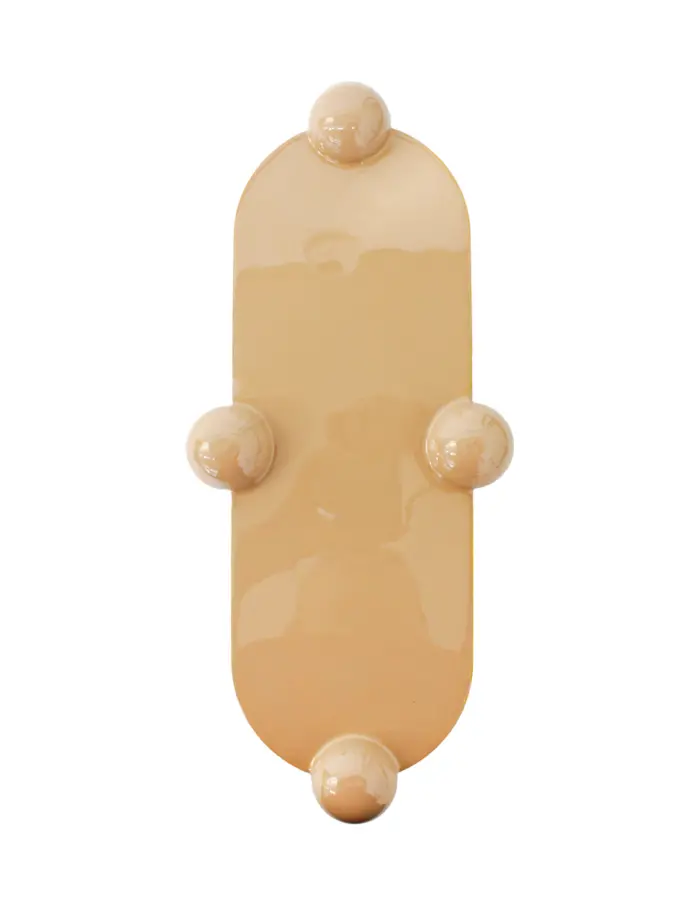 Charola oval de metal beige de 46x20x5cm - Image 3