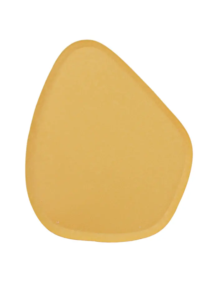 Plato de metal beige de 26x22x1cm - Image 2