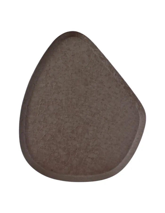 Plato de metal cafe de 22x19x1cm - Image 2