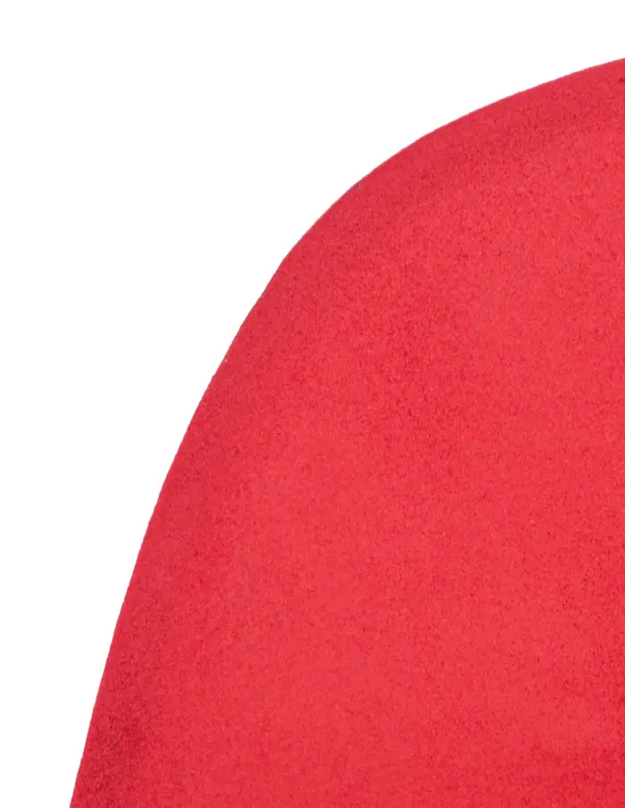 Plato de metal rojo de 25.5x22x1cm - Image 3