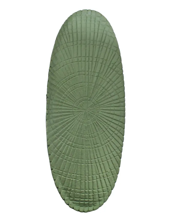 Charola oval de metal verde de 50.5x19.5x1cm - Image 3