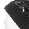 Gorro de Invierno negro con lentejuelas de 24x1x22cm - Image 3