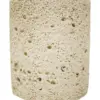 Vela con base de resina cilindrica beige de 8x8x9.5cm - Image 2