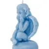 Vela en forma de angel azul de 4x4.5x8cm - Image 2