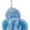 Vela en forma de angel azul de 4x4.5x8cm - Image 3