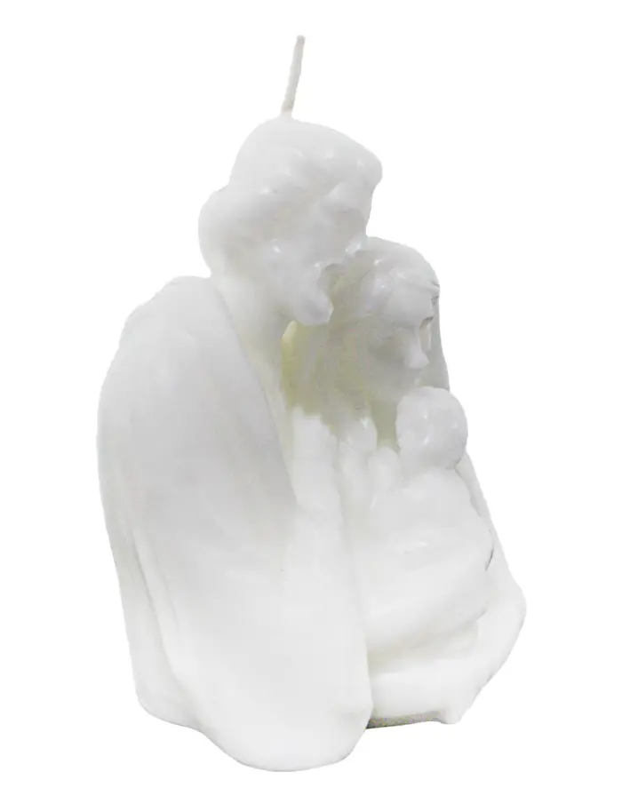 Vela de color blanca de 8x10x13cm - Image 2